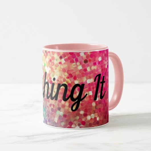 Verpletteren Het Glitter Mok Koffie Gift Thee Cup (Voorkant rechts)