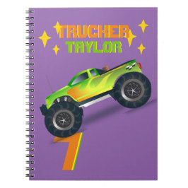 Verpletteren Het MONSTER TRUCK Kinderverjaardag LE Notitieboek
