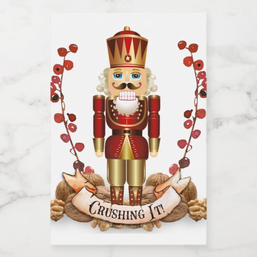 Verpletteren! Notenkraker mini wijnflessen Wijn Etiket (Enkel label)