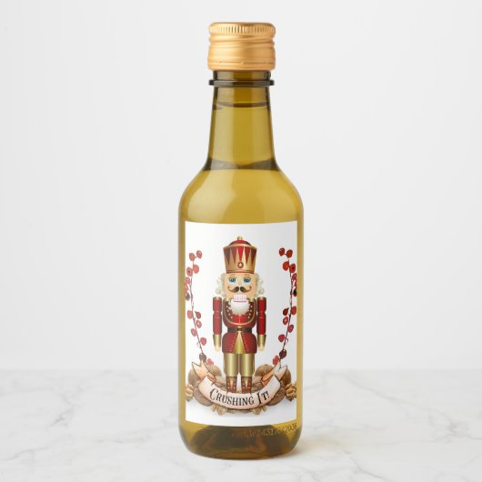 Verpletteren! Notenkraker mini wijnflessen Wijn Etiket (Voorkant)