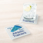 Verpletteren voor Athletic Trainers Glazen Onderzetter (Schuin)