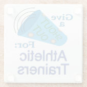 Verpletteren voor Athletic Trainers Glazen Onderzetter (Achterkant)