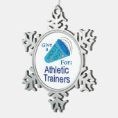 Verpletteren voor Athletic Trainers Tin Sneeuwvlok Ornament (Rechts)