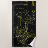 Verpletterend Abstract Verkleurd Proces Verkleurd  Strandlaken (Voorkant)