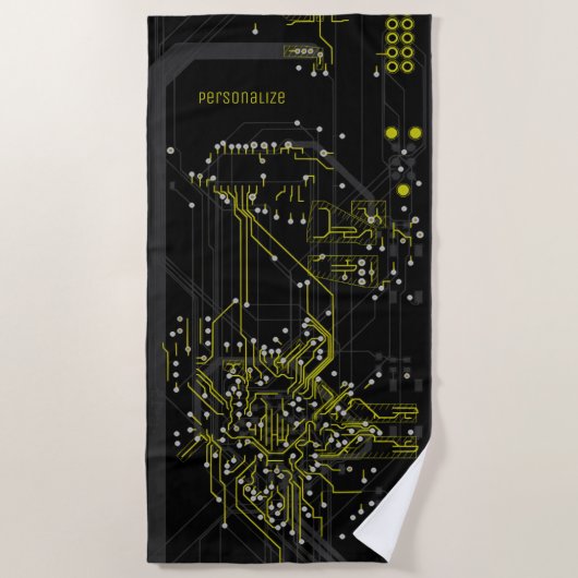 Verpletterend Abstract Verkleurd Proces Verkleurd Strandlaken (Voorkant)