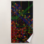 Verpletterend Abstracte Moderne Koel van het Proce Strandlaken (Voorkant)