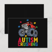 Verpletterend Autisme Monster Truck Awareness Jong Briefkaart (Voorkant / Achterkant)