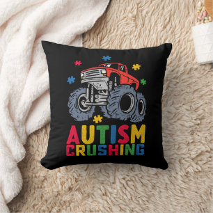 Verpletterend Autisme Monster Truck Awareness Jong Kussen