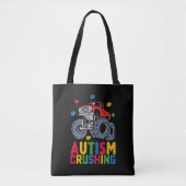 Verpletterend Autisme Monster Truck Awareness Jong Tote Bag (Voorkant)