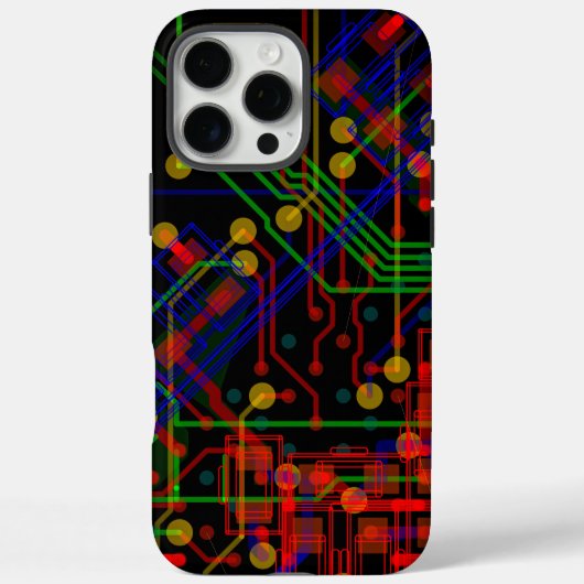 Verpletterend Proces Rode Groene Abstracte Elektro Case-Mate iPhone Case (Achterkant)