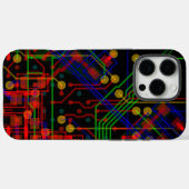 Verpletterend Proces Rode Groene Abstracte Elektro Case-Mate iPhone Case (Achterkant (horizontaal))