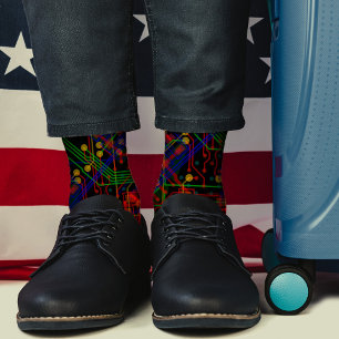 Verpletterend Proces Rode Groene Abstracte Elektro Sokken