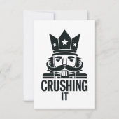 Verpletterende grappige kerst Notenkraker  Bedankkaart (Voorkant)