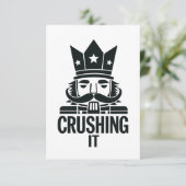 Verpletterende grappige kerst Notenkraker  Bedankkaart (Staand voorkant)