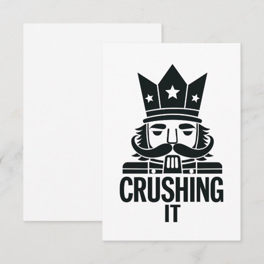 Verpletterende grappige kerst Notenkraker  Bedankkaart (Voorkant / Achterkant)