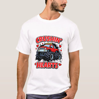 Verpletterende Hartjes Cute Truck Design T-shirt