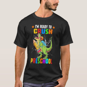 Verpletterende kleuter dinosaurus rugzak potlood t t-shirt