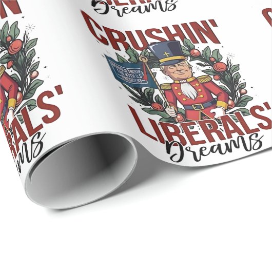 Verpletterende Liberale Dromen Trump Notenkraker K Cadeaupapier (Rol Hoek)