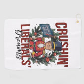 Verpletterende Liberale Dromen Trump Notenkraker K Golfhanddoek (Horizontaal)