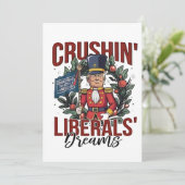 Verpletterende liberalen dromen Trump Notenkraker  Bedankkaart (Staand voorkant)