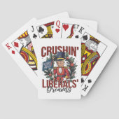 Verpletterende liberalen dromen Trump Notenkraker Pokerkaarten (Achterkant)