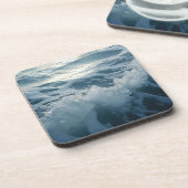 verpletterende schuimgolven bier onderzetter (Linkerzijde)