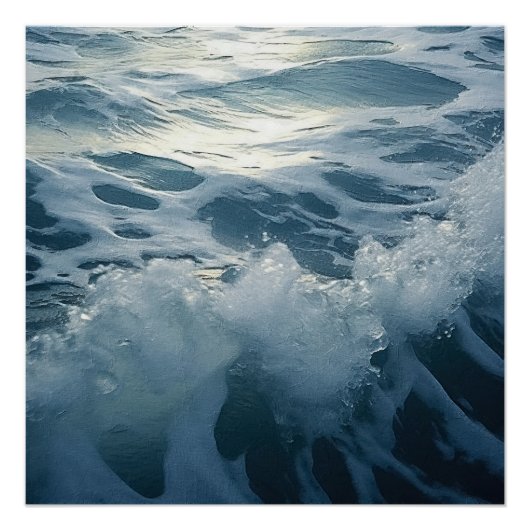 verpletterende schuimgolven perfect poster (Voorkant)
