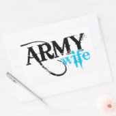 Verpletterende vrouw van het leger rechthoekige sticker (Envelop)