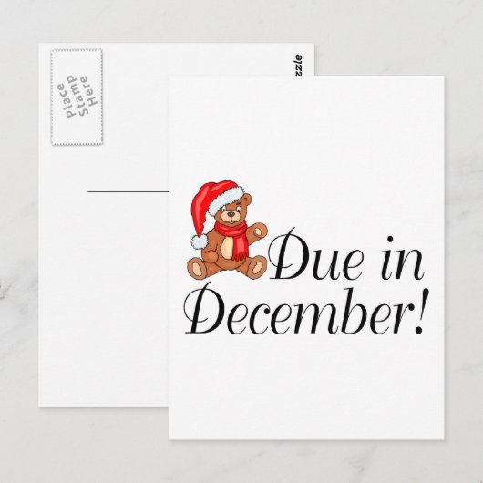 Verplicht in december briefkaart (Voorkant / Achterkant)