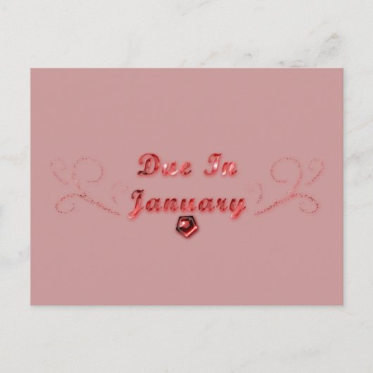 Verplicht in januari briefkaart (Voorkant)