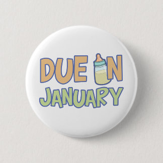 Verplicht in januari ronde button 5,7 cm