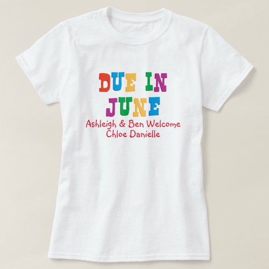 Verplicht in juni t-shirt (Design voorkant)