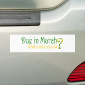 Verplicht in maart bumpersticker (Op auto)
