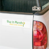 Verplicht in maart bumpersticker (Op Truck)