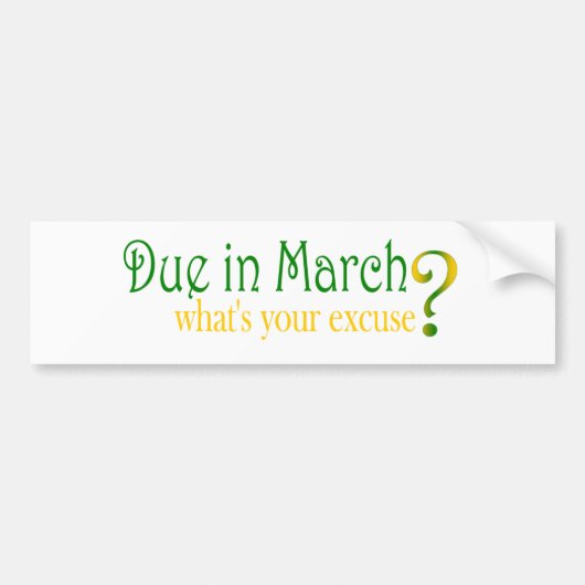 Verplicht in maart bumpersticker (Voorkant)