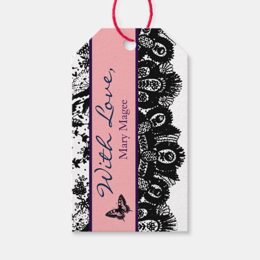 VERPLICHT LABEL BLAUW MET VERLIES DIY-NAAM CADEAULABEL (Voorkant)