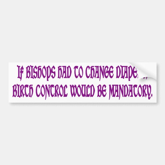 Verplichte Geboortecontrole bumperstickers (Voorkant)