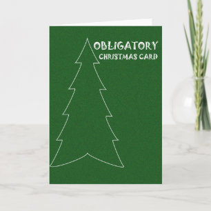 Verplichte kerstkaart feestdagen kaart