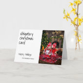 Verplichte kerstkaart Funny-foto Kaart (Gele Bloem)