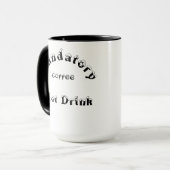 Verplichte Mok van warme Drink (Voorkant links)