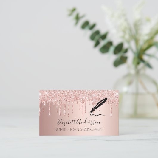 Verplichte ondertekenaar roos goudfoto QR-code Visitekaartje (Staand voorkant)