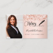 Verplichte ondertekenaar roos goudfoto QR-code Visitekaartje (Voorkant)