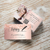 Verplichte ondertekenaar roos goudfoto QR-code Visitekaartje