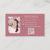 Verplichte ondertekenaar roos goudfoto QR-code Visitekaartje (Achterkant)