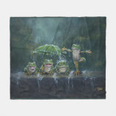"Verplichte pret" Fleece Deken (Voorkant (Horizontaal))