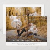 Verplichte vakantie Kaart Funny Christmas Photo Ca (Voorkant / Achterkant)