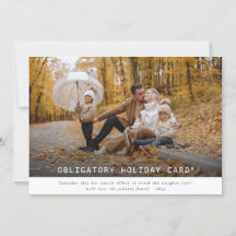 Verplichte vakantie Kaart Funny Christmas Photo Ca