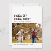 Verplichte vakantiekaart Funny Holiday-fotokaart Feestdagenkaart (Voorkant)