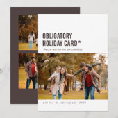Verplichte vakantiekaart Funny Holiday-fotokaart Feestdagenkaart (Voorkant / Achterkant)
