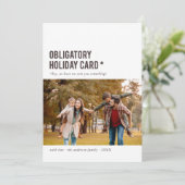 Verplichte vakantiekaart Funny Holiday-fotokaart Feestdagenkaart (Staand voorkant)